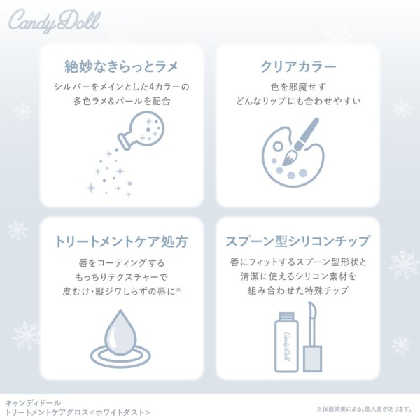 CandyDoll(キャンディドール) トリートメントケアグロス<ホワイトダスト> 益若つばさプロデュース CandyDoll(キャンディドール) トリートメントケアグロス<ホワイトダスト> 益若つばさプロデュース